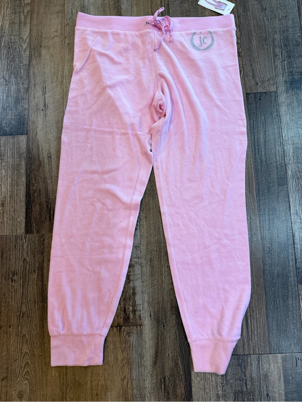 Juicy Couture Womens Pink Terry Jogger Pants Sz med